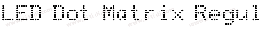 LED Dot Matrix Regul字体转换